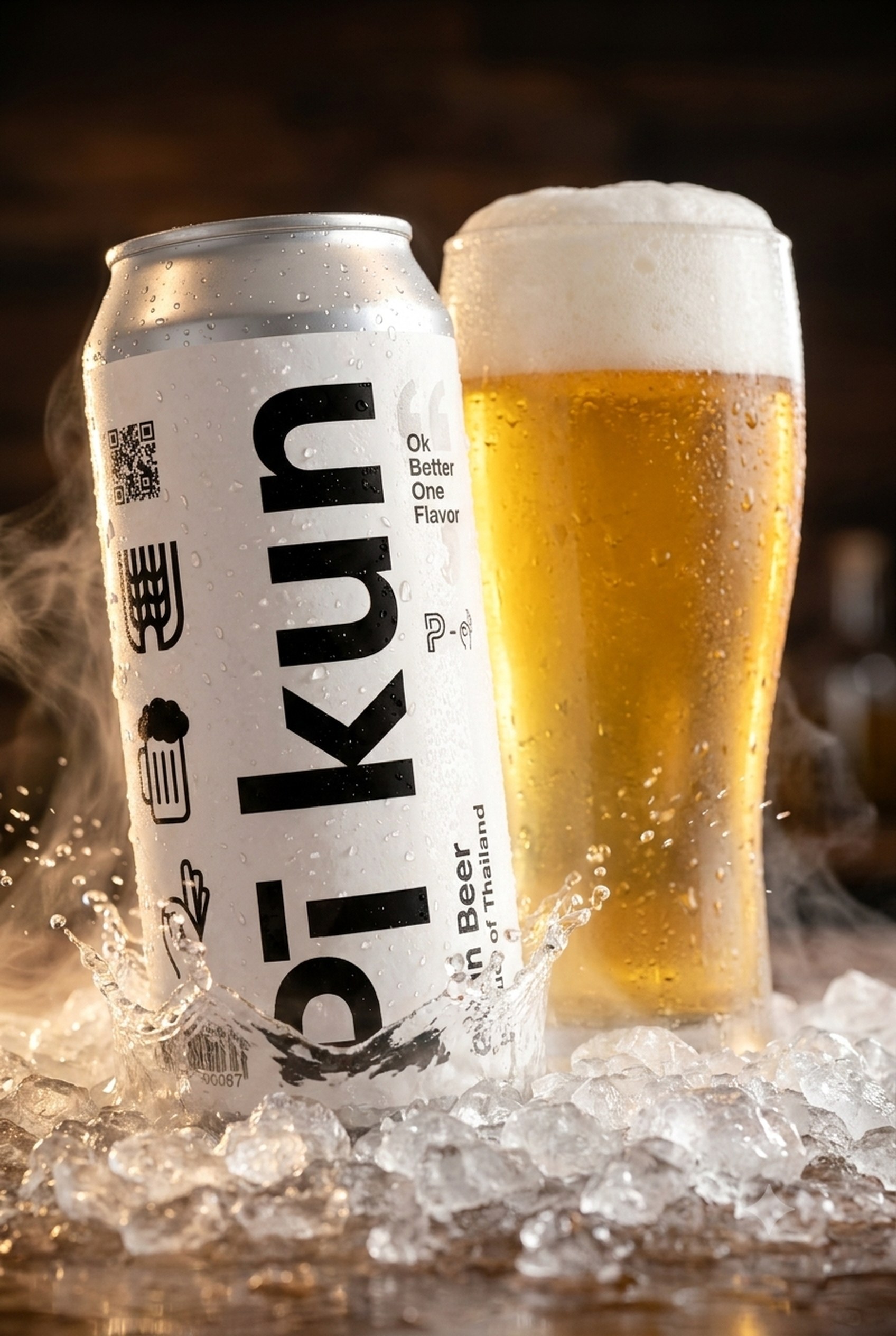 Pikun 490 ml can, served